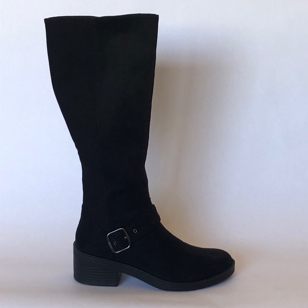 Life Stride Bzees Black Mid-Calf Women's Boots with Buckle